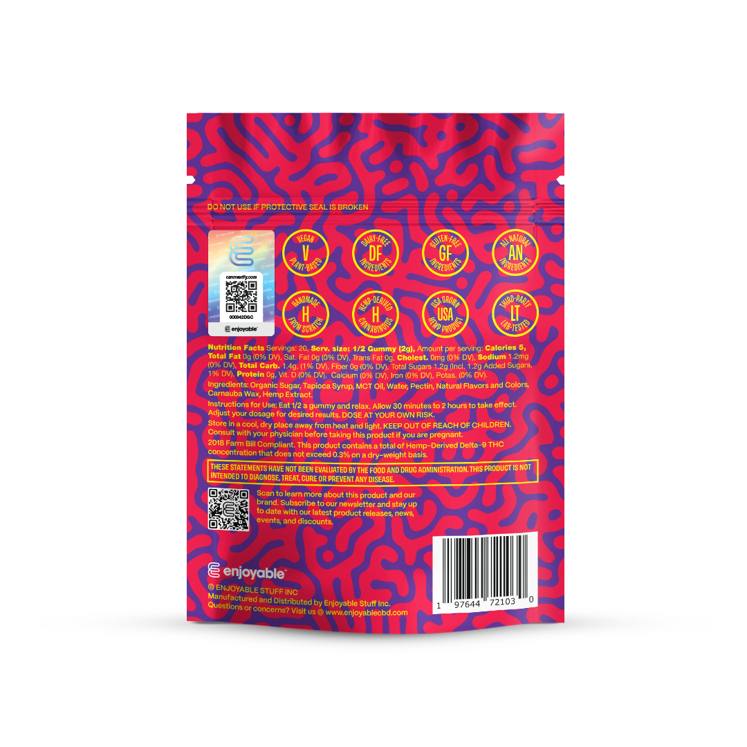 2:1 Delta-9 THC:CBN Vegan Gummies