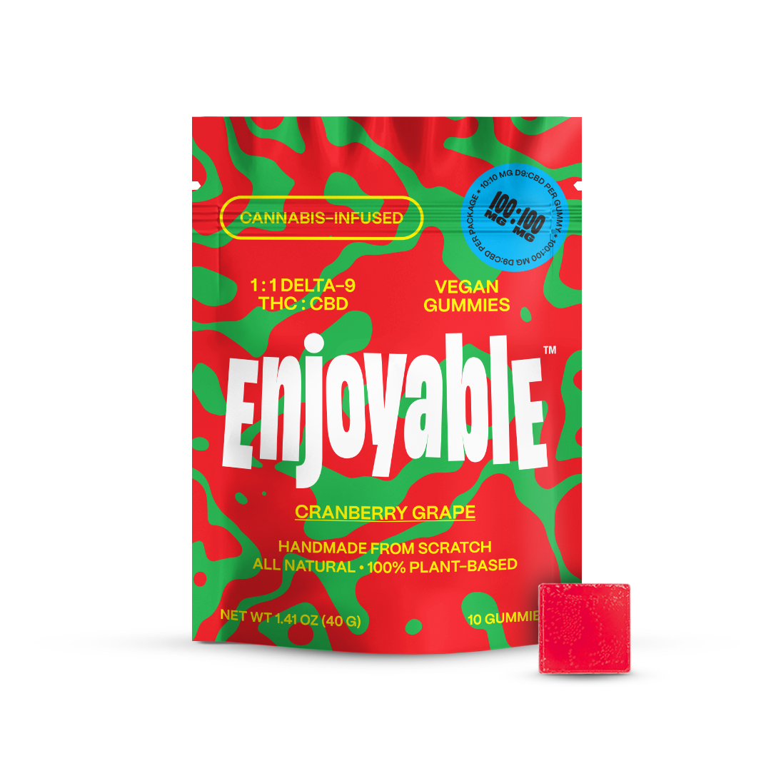 1:1 Delta-9 THC:CBD Vegan Gummies